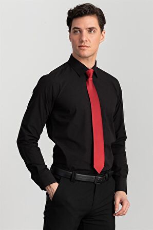 Tudors Modern Slim Fit Poplin Pamuk Efekt Erkek Gömlek