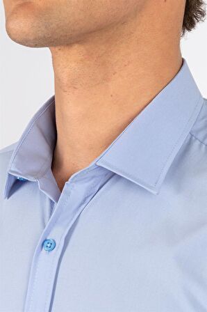 Tudors Modern Slim Fit Poplin Pamuk Efekt Erkek Gömlek