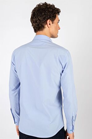 Tudors Modern Slim Fit Poplin Pamuk Efekt Erkek Gömlek