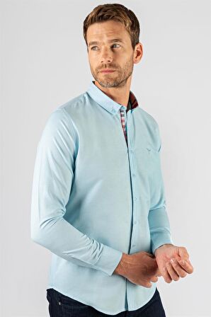 Tudors Slim Fit Dar Kesim Uzun Kol Poplin Oxford