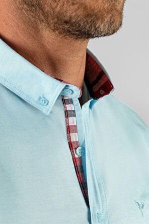 Tudors Slim Fit Dar Kesim Uzun Kol Poplin Oxford