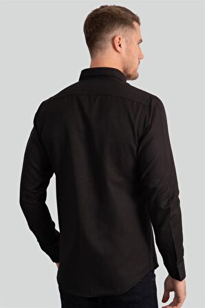 Tudors Slim Fit Dar Kesim Uzun Kol Poplin Oxford