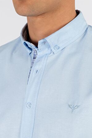 Tudors Slim Fit Dar Kesim Uzun Kol Poplin Oxford