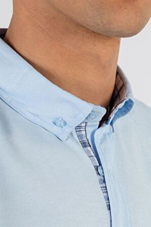 Tudors Slim Fit Dar Kesim Uzun Kol Poplin Oxford