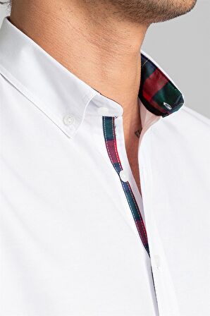 Tudors Slim Fit Dar Kesim Uzun Kol Poplin Oxford