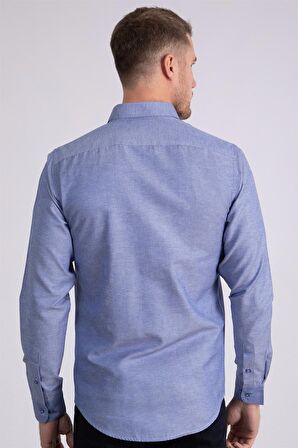 Tudors Slim Fit Dar Kesim Uzun Kol Poplin Oxford