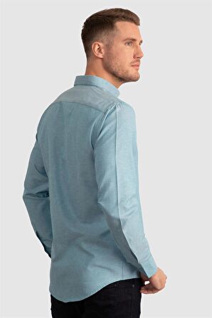 Tudors Slim Fit Dar Kesim Uzun Kol Poplin Oxford