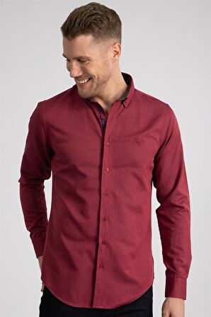 Tudors Slim Fit Dar Kesim Uzun Kol Poplin Oxford