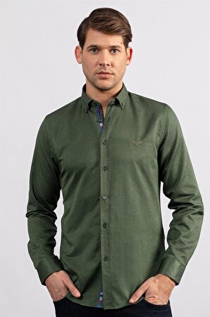 Tudors Slim Fit Dar Kesim Uzun Kol Poplin Oxford
