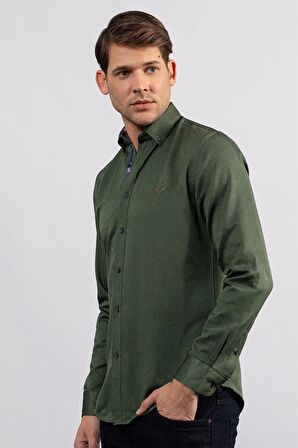 Tudors Slim Fit Dar Kesim Uzun Kol Poplin Oxford