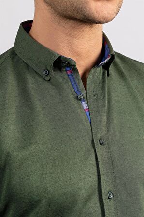 Tudors Slim Fit Dar Kesim Uzun Kol Poplin Oxford