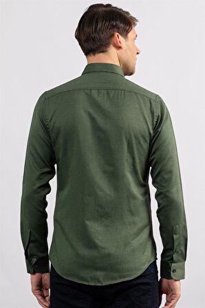 Tudors Slim Fit Dar Kesim Uzun Kol Poplin Oxford