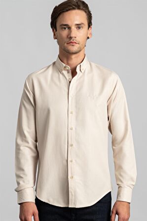 Tudors Slim Fit Dar Kesim Uzun Kol Poplin Oxford