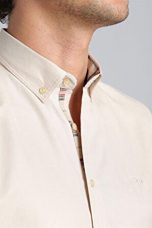 Tudors Slim Fit Dar Kesim Uzun Kol Poplin Oxford