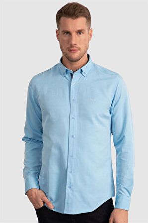 Tudors Slim Fit Dar Kesim Uzun Kol Poplin Oxford