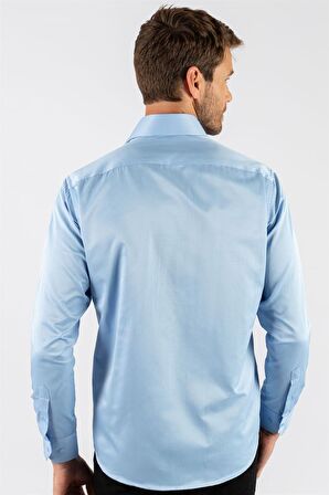 Tudors Klasik Fit Rahat Kesim Düz Erkek Gömlek