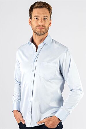 Tudors Klasik Fit Rahat Kesim Düz Erkek Gömlek