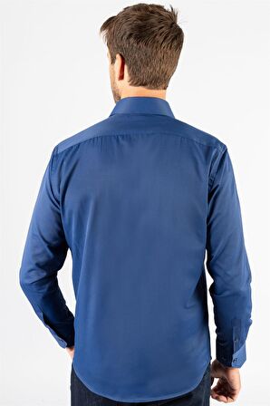 Tudors Klasik Fit Rahat Kesim Düz Erkek Gömlek