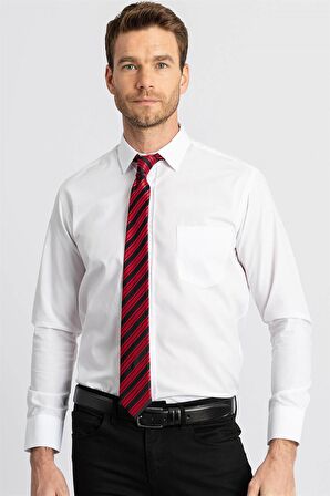 Tudors Klasik Fit Rahat Kesim Cotton Efekt Poplin Erkek Gömlek