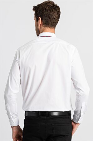 Tudors Klasik Fit Rahat Kesim Cotton Efekt Poplin Erkek Gömlek