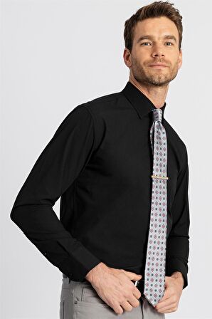 Tudors Klasik Fit Rahat Kesim Cotton Efekt Poplin Erkek Gömlek
