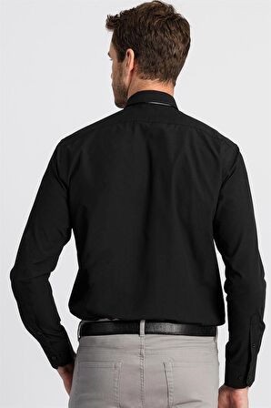 Tudors Klasik Fit Rahat Kesim Cotton Efekt Poplin Erkek Gömlek