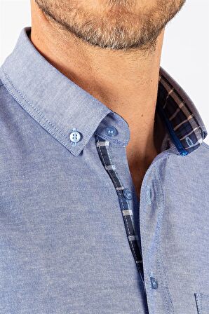 Tudors Klasik Fit Rahat Kesim Poplin Oxford Erkek Gömlek