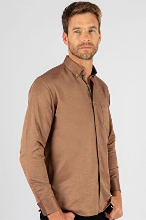 Tudors Klasik Fit Rahat Kesim Poplin Oxford Erkek Gömlek