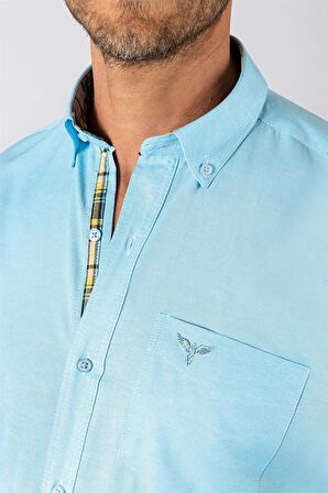 Tudors Klasik Fit Rahat Kesim Poplin Oxford Erkek Gömlek