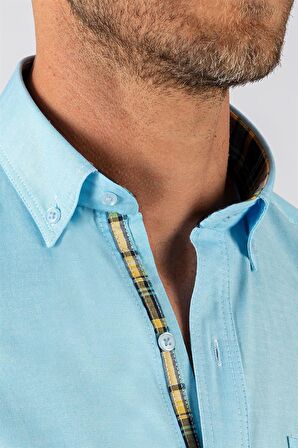 Tudors Klasik Fit Rahat Kesim Poplin Oxford Erkek Gömlek