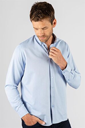 Tudors Klasik Fit Rahat Kesim Poplin Oxford Erkek Gömlek