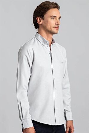 Tudors Slim Fit Dar Kesim Uzun Kol Poplin Oxford