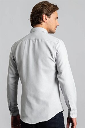 Tudors Slim Fit Dar Kesim Uzun Kol Poplin Oxford