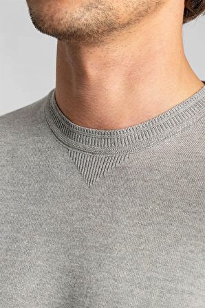 Tudors Slim Fit Dar Kesim Bisiklet Yaka Erkek Kazak