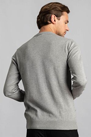 Tudors Slim Fit Dar Kesim Bisiklet Yaka Erkek Kazak