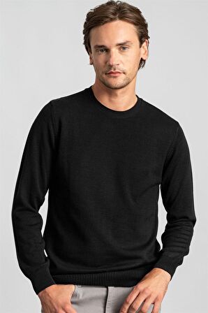 Tudors Slim Fit Dar Kesim Bisiklet Yaka Erkek Kazak