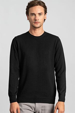 Tudors Slim Fit Dar Kesim Bisiklet Yaka Erkek Kazak