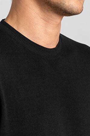Tudors Slim Fit Dar Kesim Bisiklet Yaka Erkek Kazak