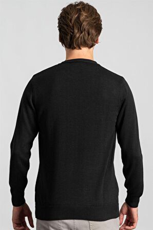 Tudors Slim Fit Dar Kesim Bisiklet Yaka Erkek Kazak