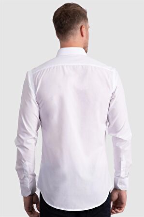Tudors Slim Fit Dar Kesim Tery Cotton Erkek Gömlek