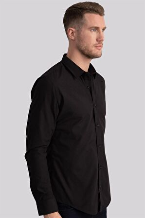 Tudors Slim Fit Dar Kesim Tery Cotton Erkek Gömlek