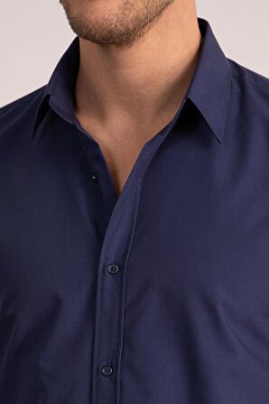 Tudors Slim Fit Dar Kesim Tery Cotton Erkek Gömlek
