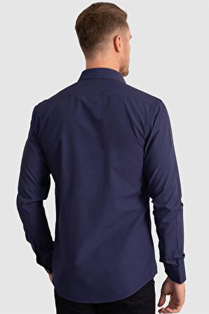 Tudors Slim Fit Dar Kesim Tery Cotton Erkek Gömlek