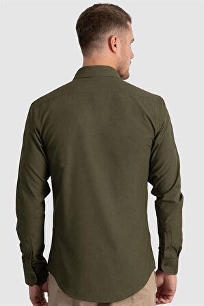 Tudors Slim Fit Dar Kesim Tery Cotton Erkek Gömlek