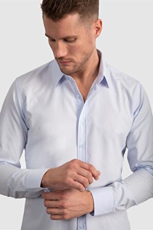 Tudors Slim Fit Dar Kesim Tery Cotton Erkek Gömlek