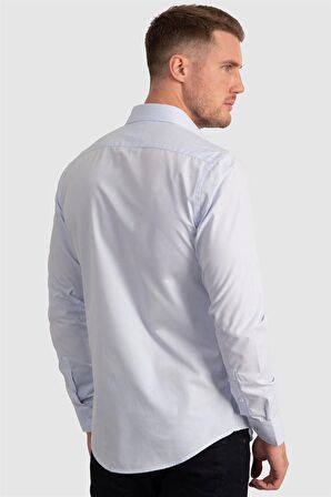 Tudors Slim Fit Dar Kesim Tery Cotton Erkek Gömlek