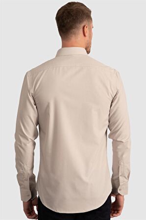 Tudors Slim Fit Dar Kesim Tery Cotton Erkek Gömlek