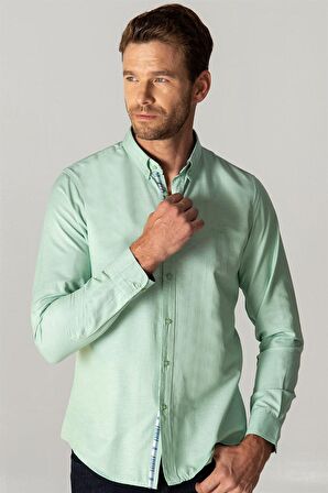 Tudors Slim Fit Dar Kesim Uzun Kol Poplin Oxford