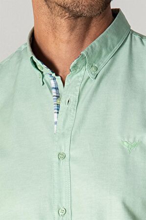 Tudors Slim Fit Dar Kesim Uzun Kol Poplin Oxford