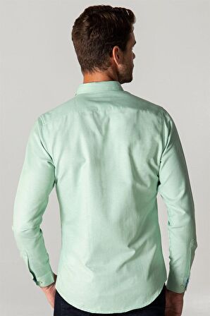 Tudors Slim Fit Dar Kesim Uzun Kol Poplin Oxford